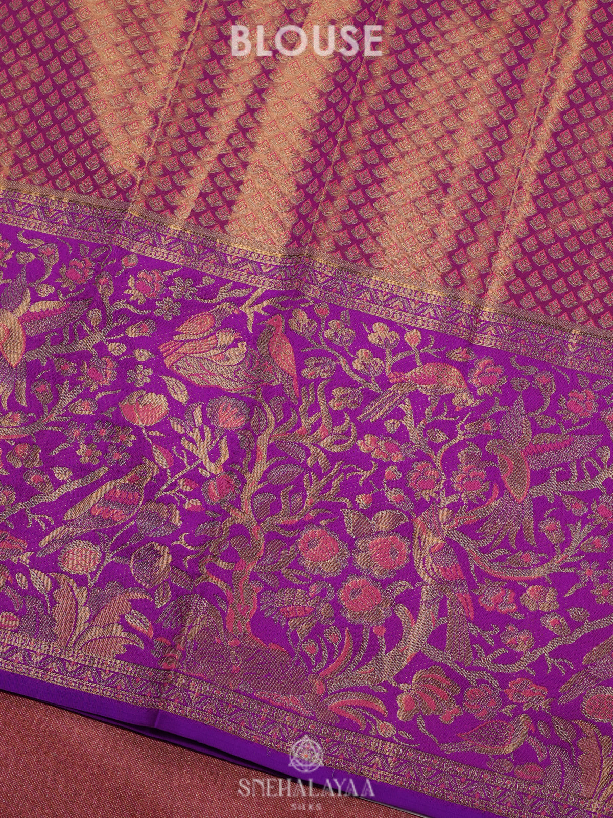 Peach Tissue Kanjivaram Silk Saree