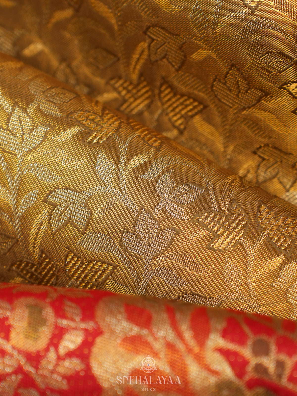 Lime Green Tissue Kanjivaram Silk Saree