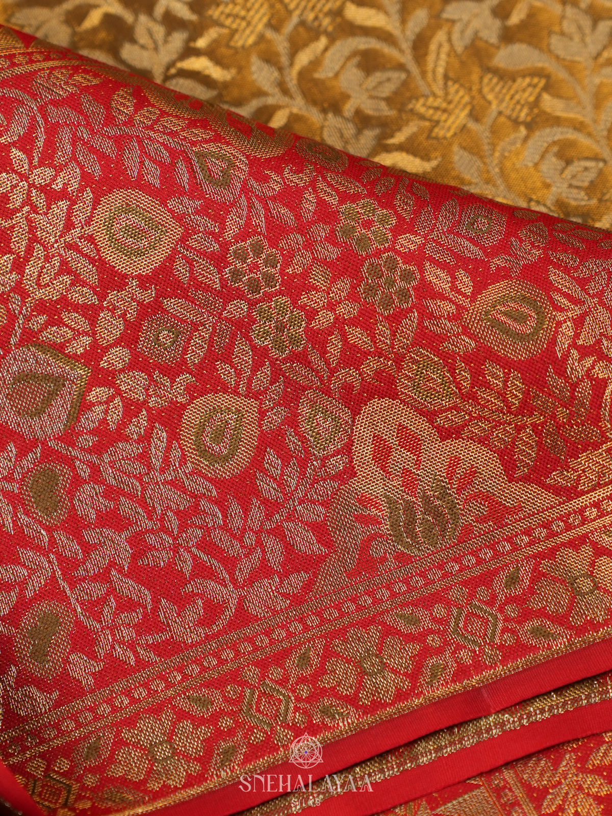 Lime Green Tissue Kanjivaram Silk Saree