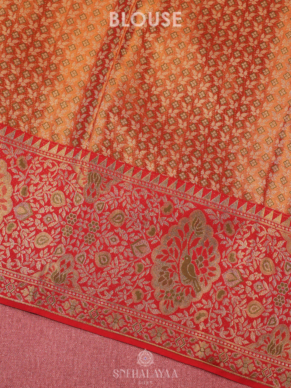 Lime Green Tissue Kanjivaram Silk Saree