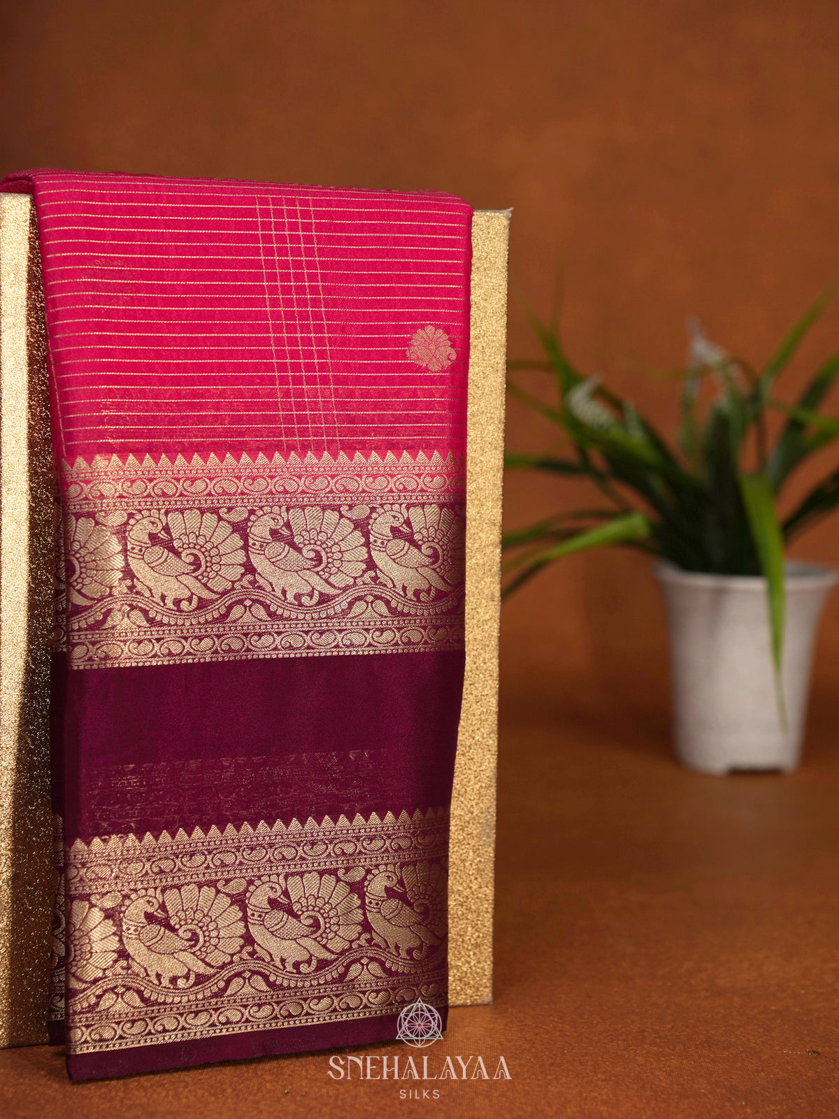 Pink Mysore Silk Saree