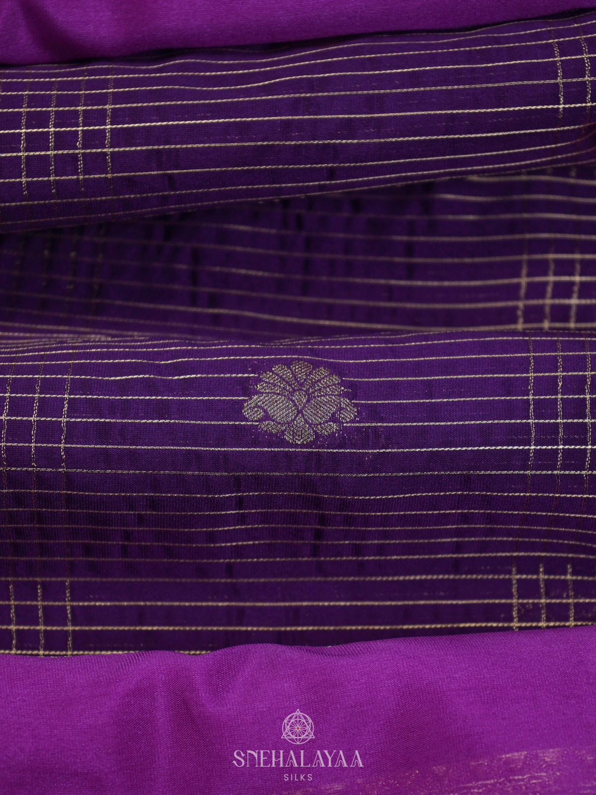 Purple Mysore Silk Saree