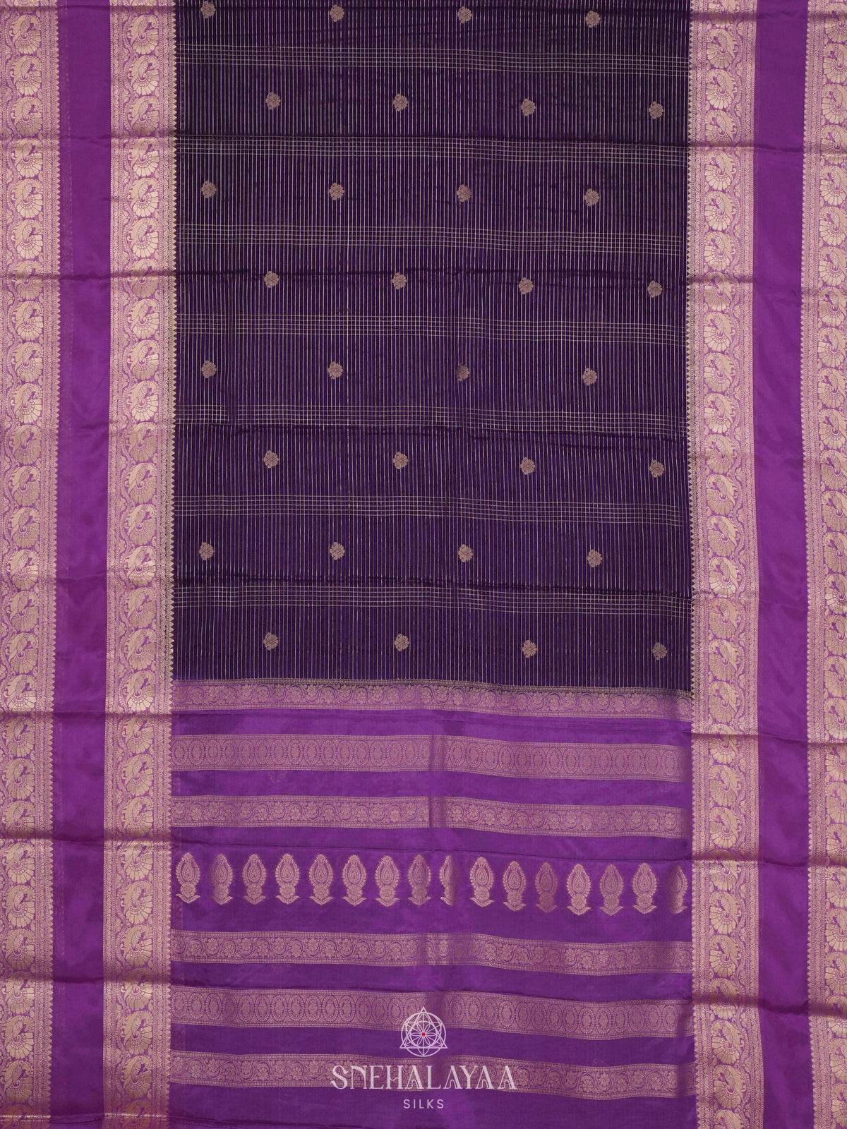 Purple Mysore Silk Saree