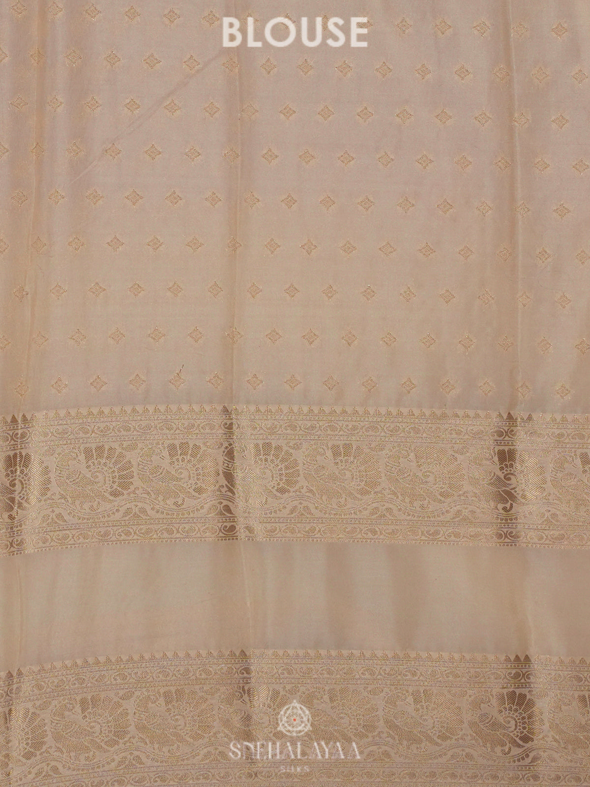 Cream Mysore Silk Saree