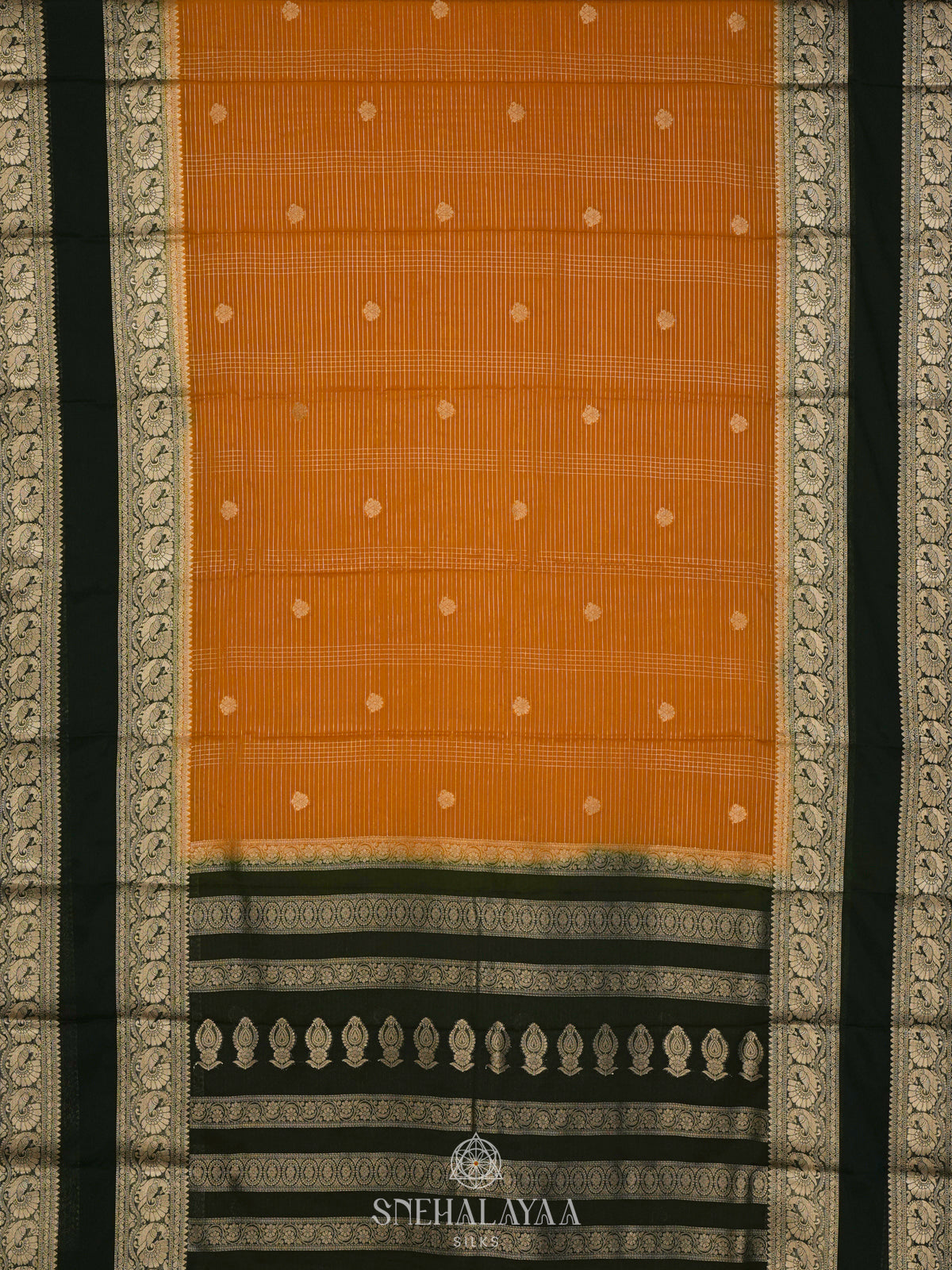 Mustard Mysore Silk Saree