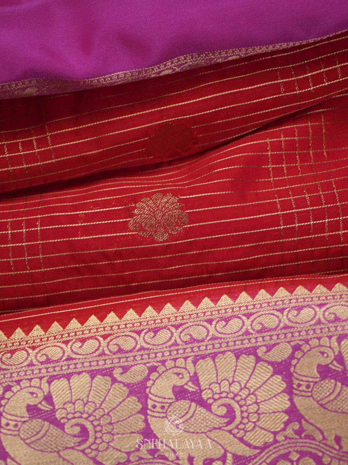 Red Mysore Silk Saree