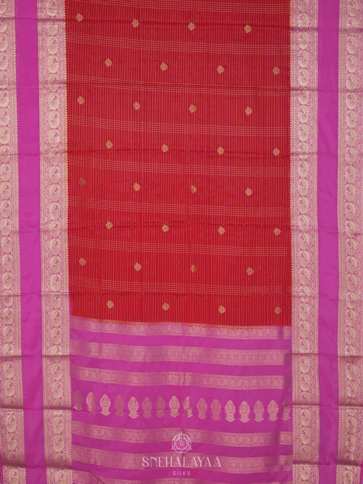 Red Mysore Silk Saree