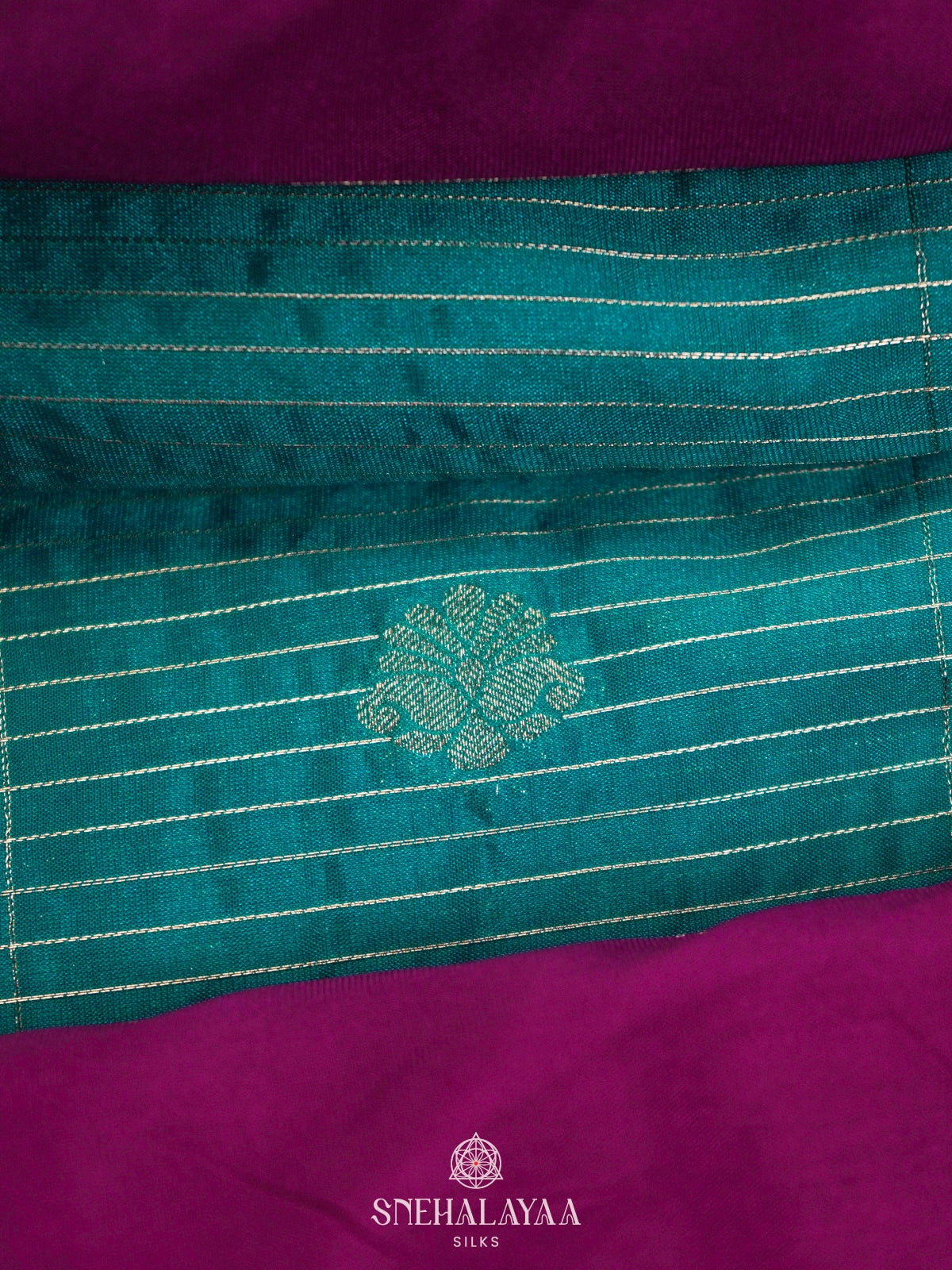 Teal Blue Mysore Silk Saree