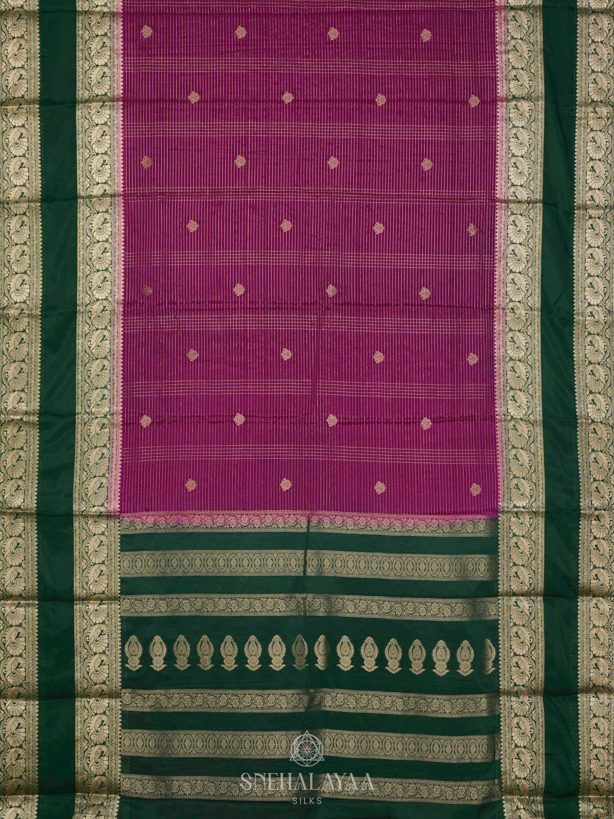 Magenta Mysore Silk Saree