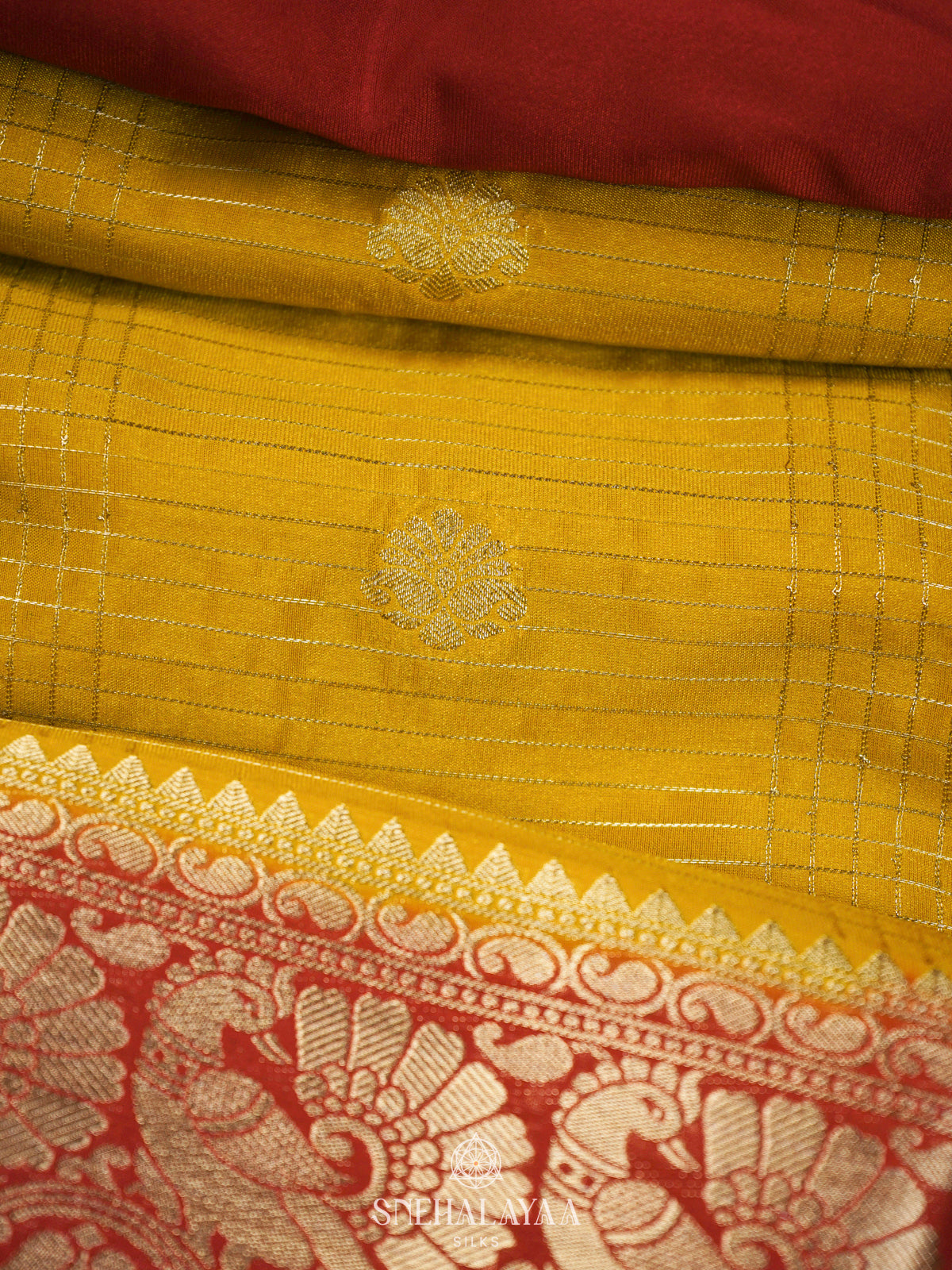 Yellow Mysore Silk Saree
