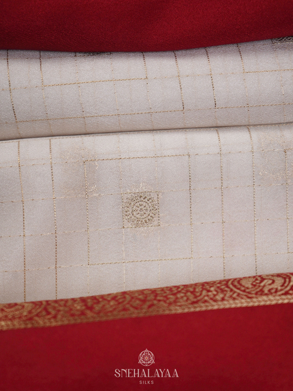 White Mysore Silk Saree