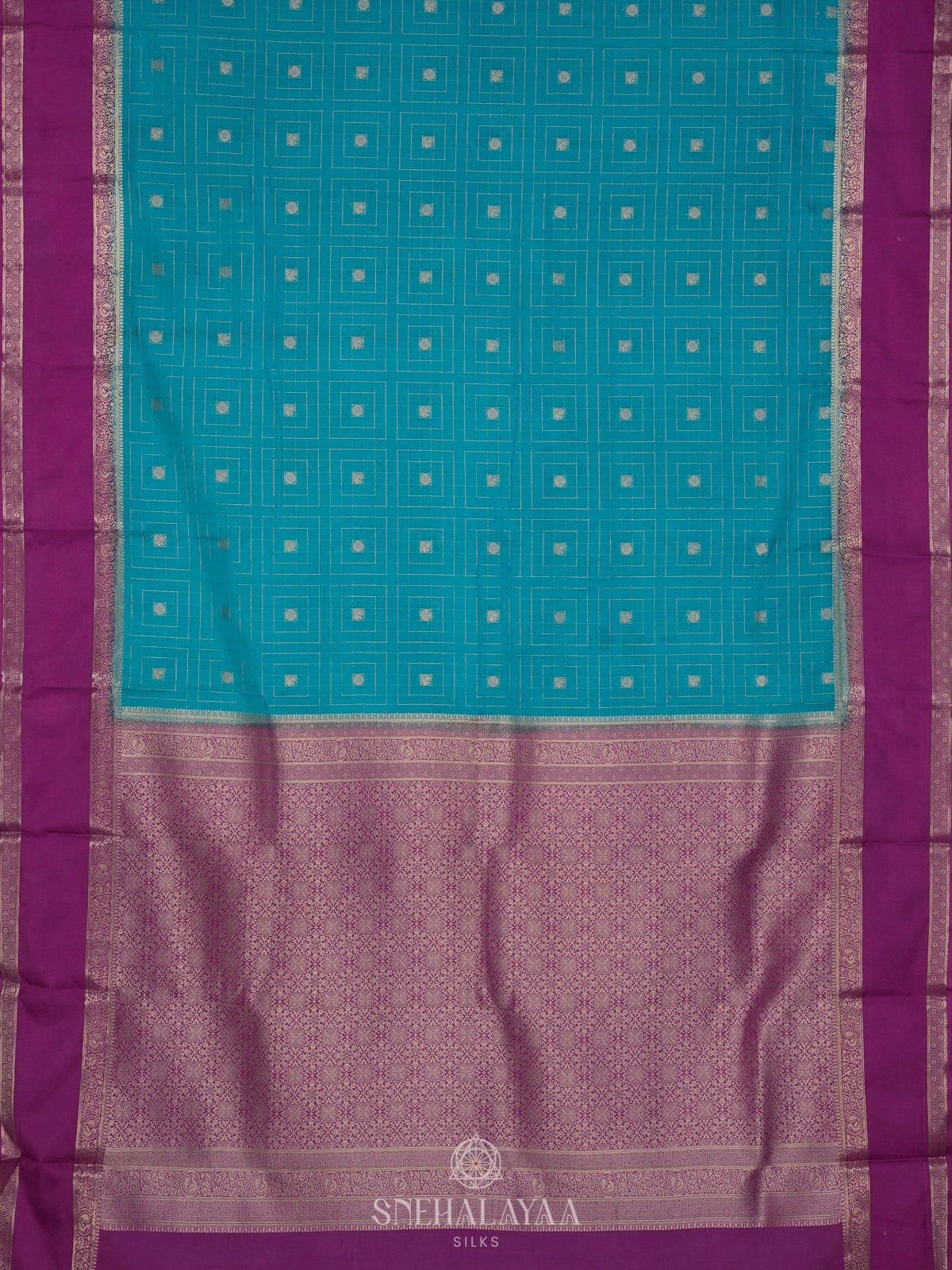 Blue Mysore Silk Saree