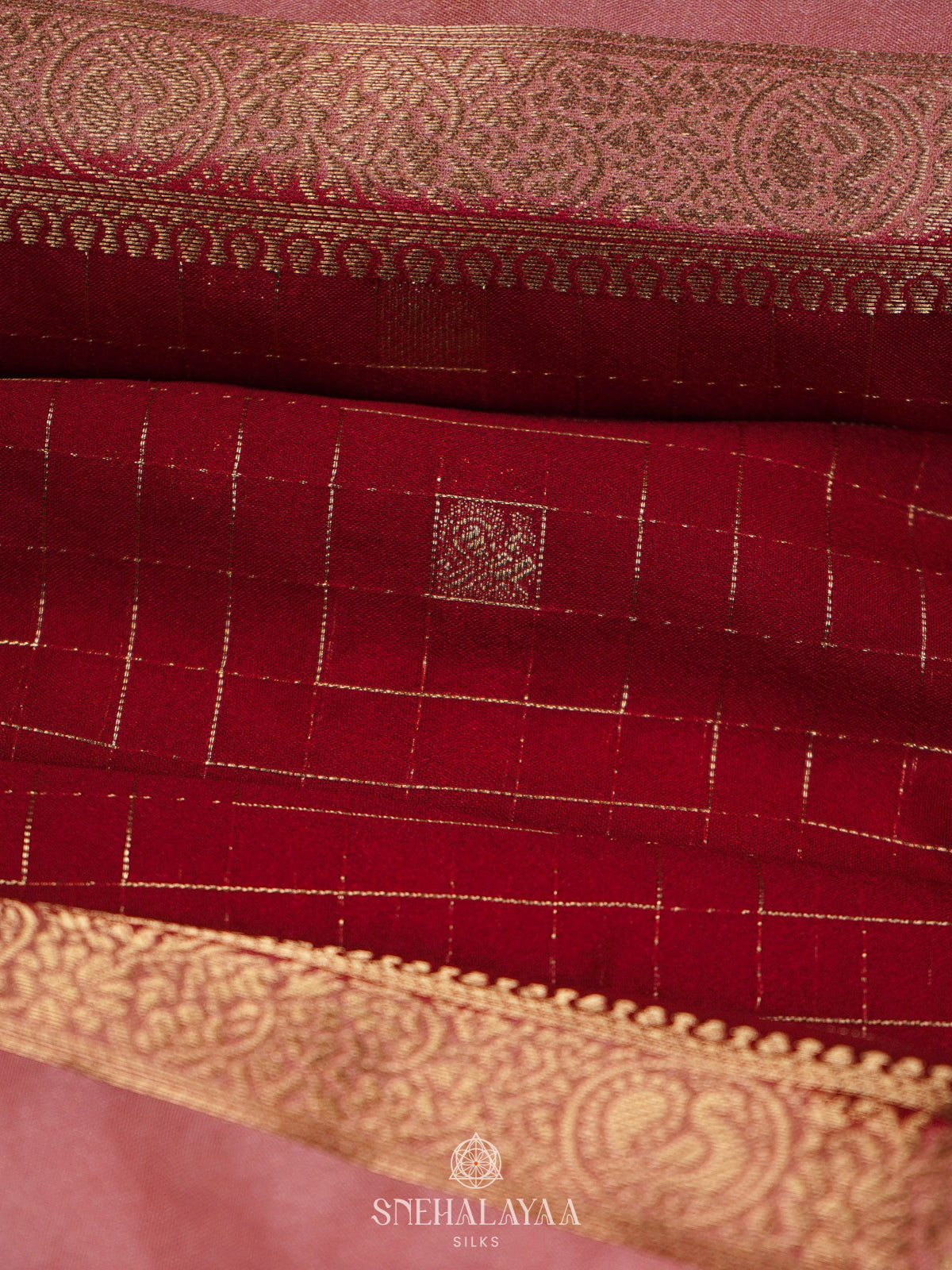 Red Mysore Silk Saree