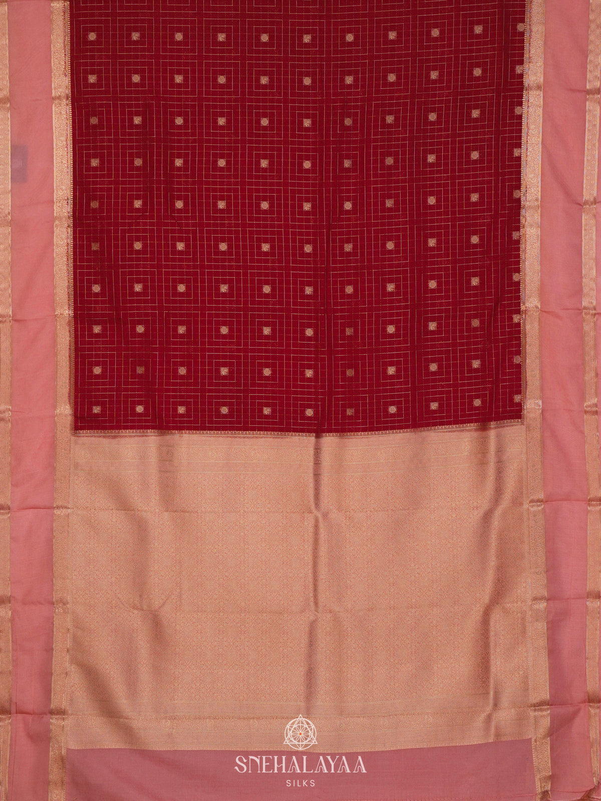 Red Mysore Silk Saree