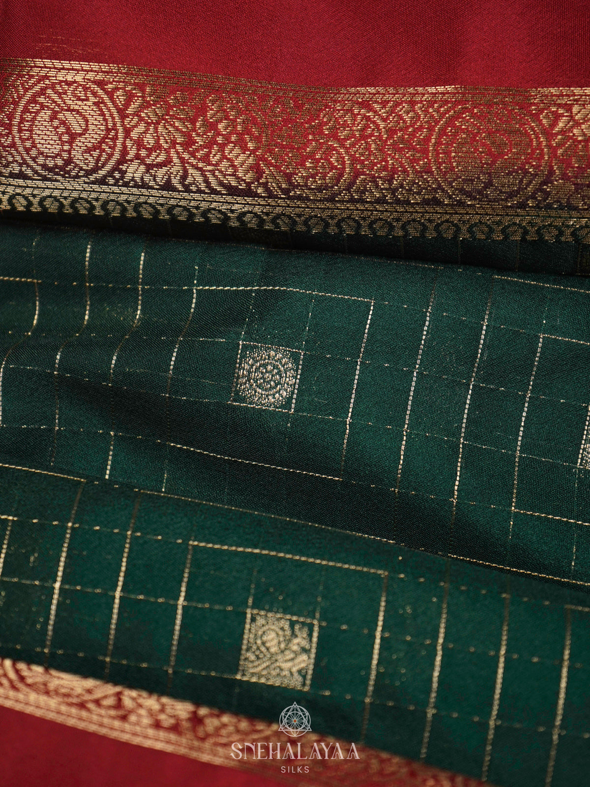 Forest Green Mysore Silk Saree