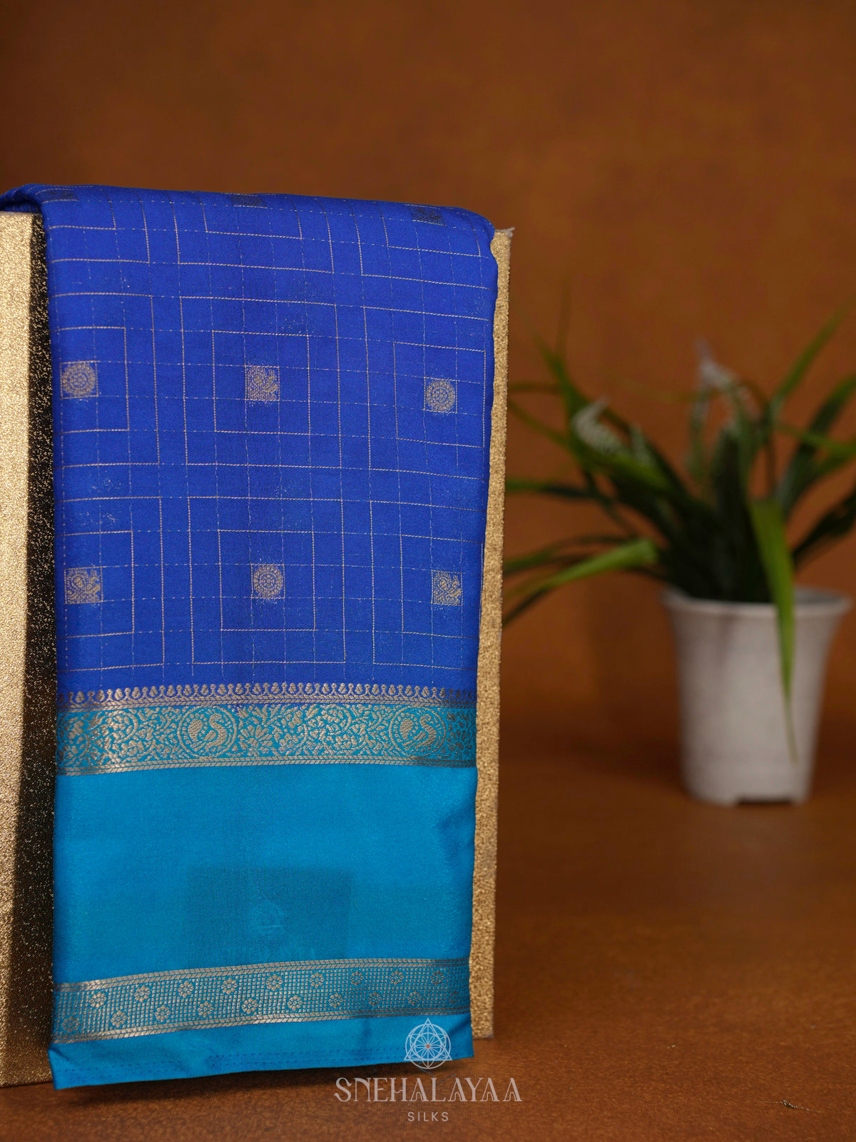 Royal Blue Mysore Silk Saree
