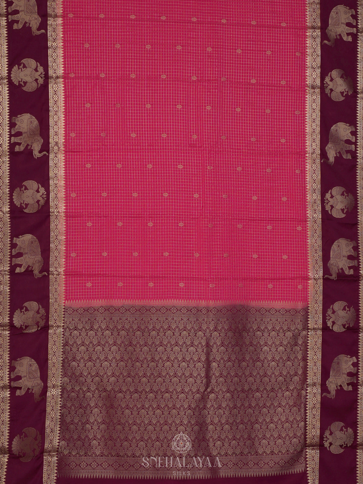 Pink Mysore Silk Saree