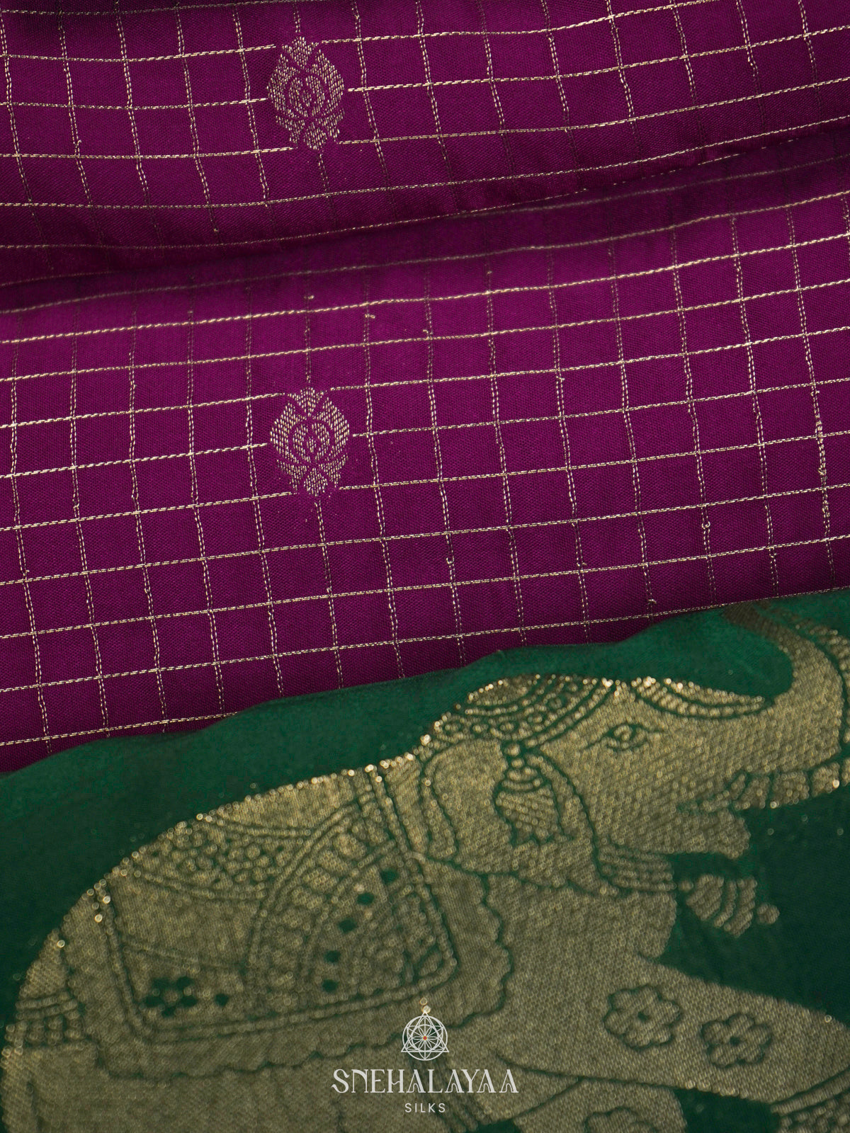 Magenta Mysore Silk Saree
