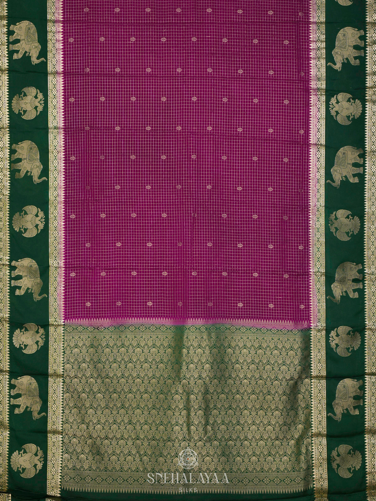 Magenta Mysore Silk Saree