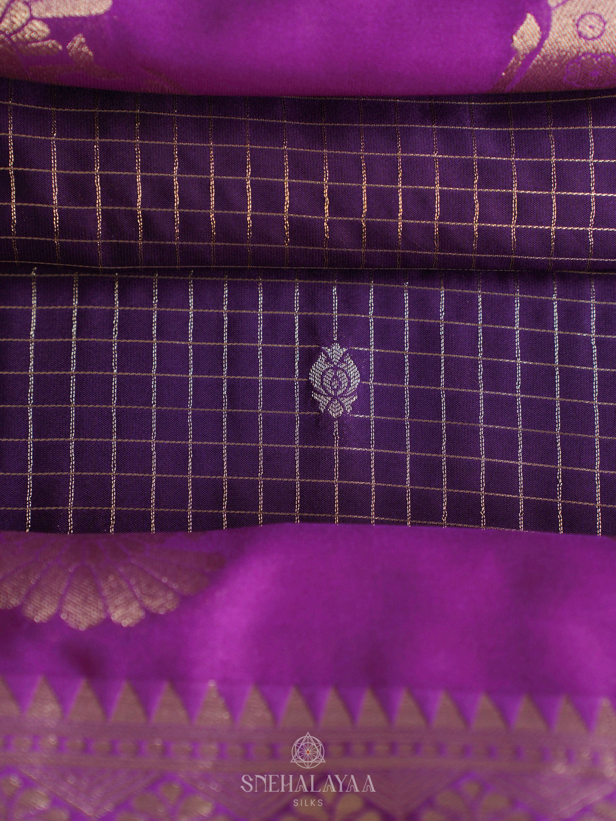 Purple Mysore Silk Saree