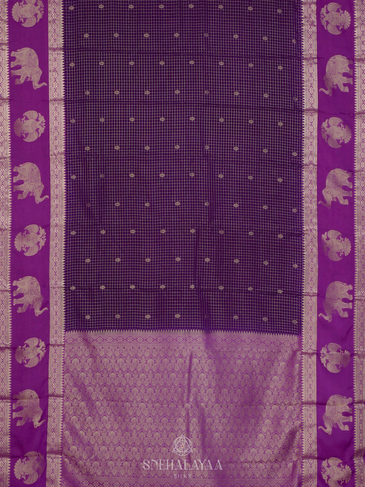 Purple Mysore Silk Saree