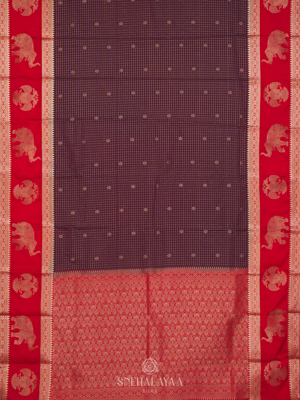 Brugundy Mysore Silk Saree