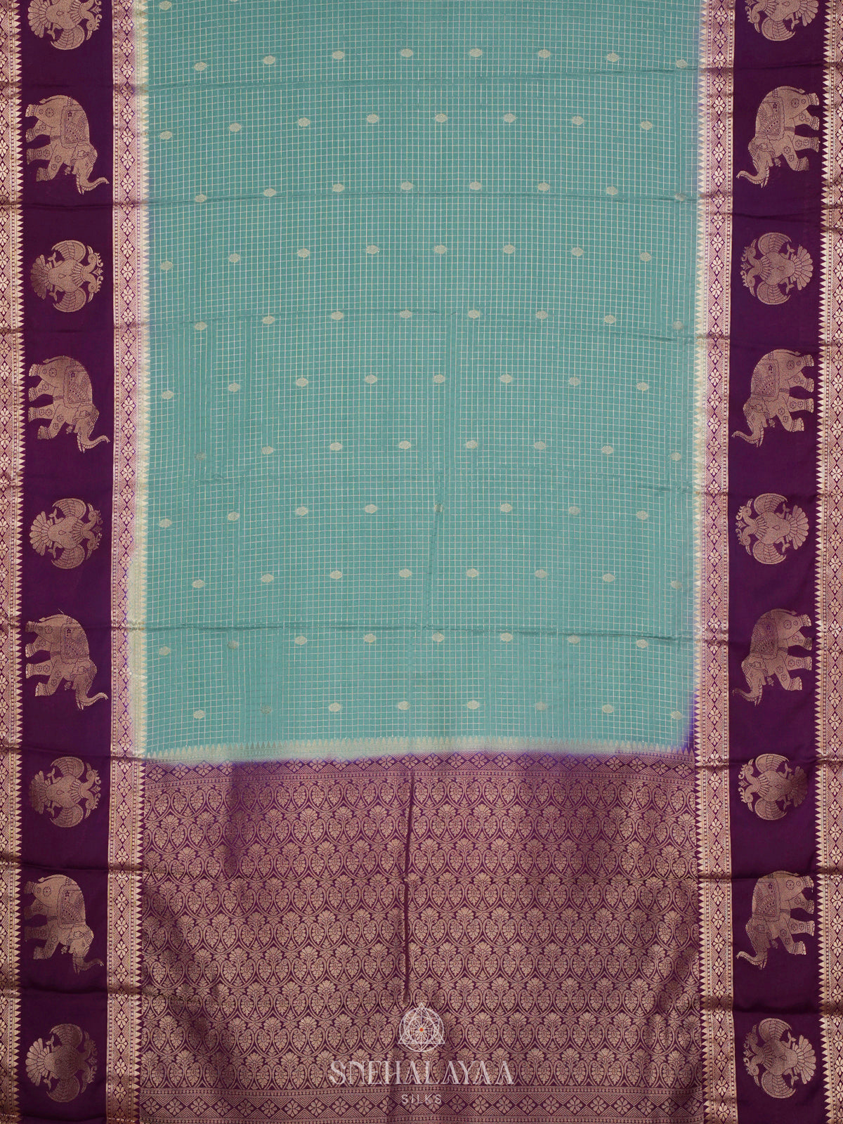 Mint Green Mysore Silk Saree