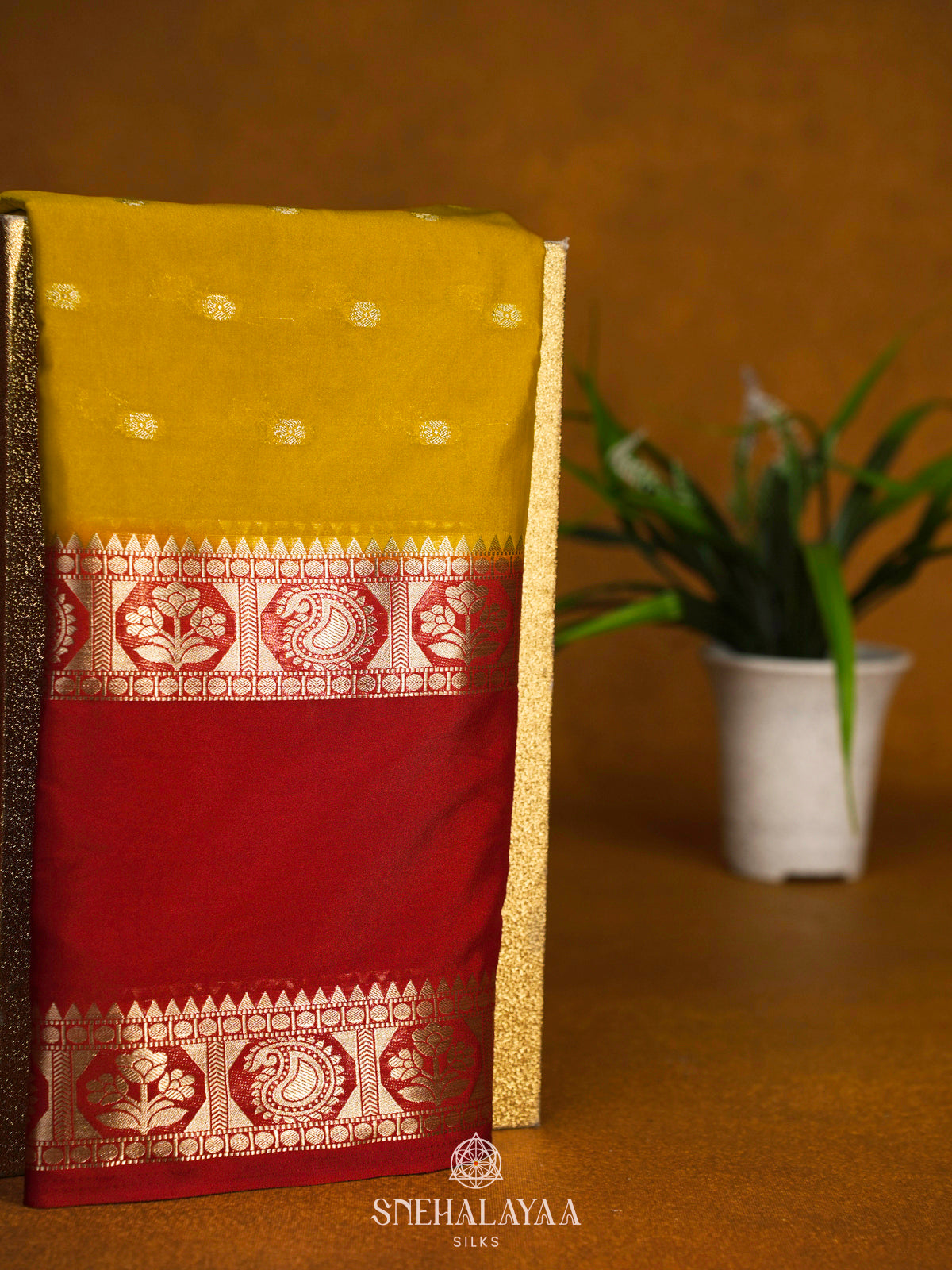 Mango Yellow Mysore Silk Saree