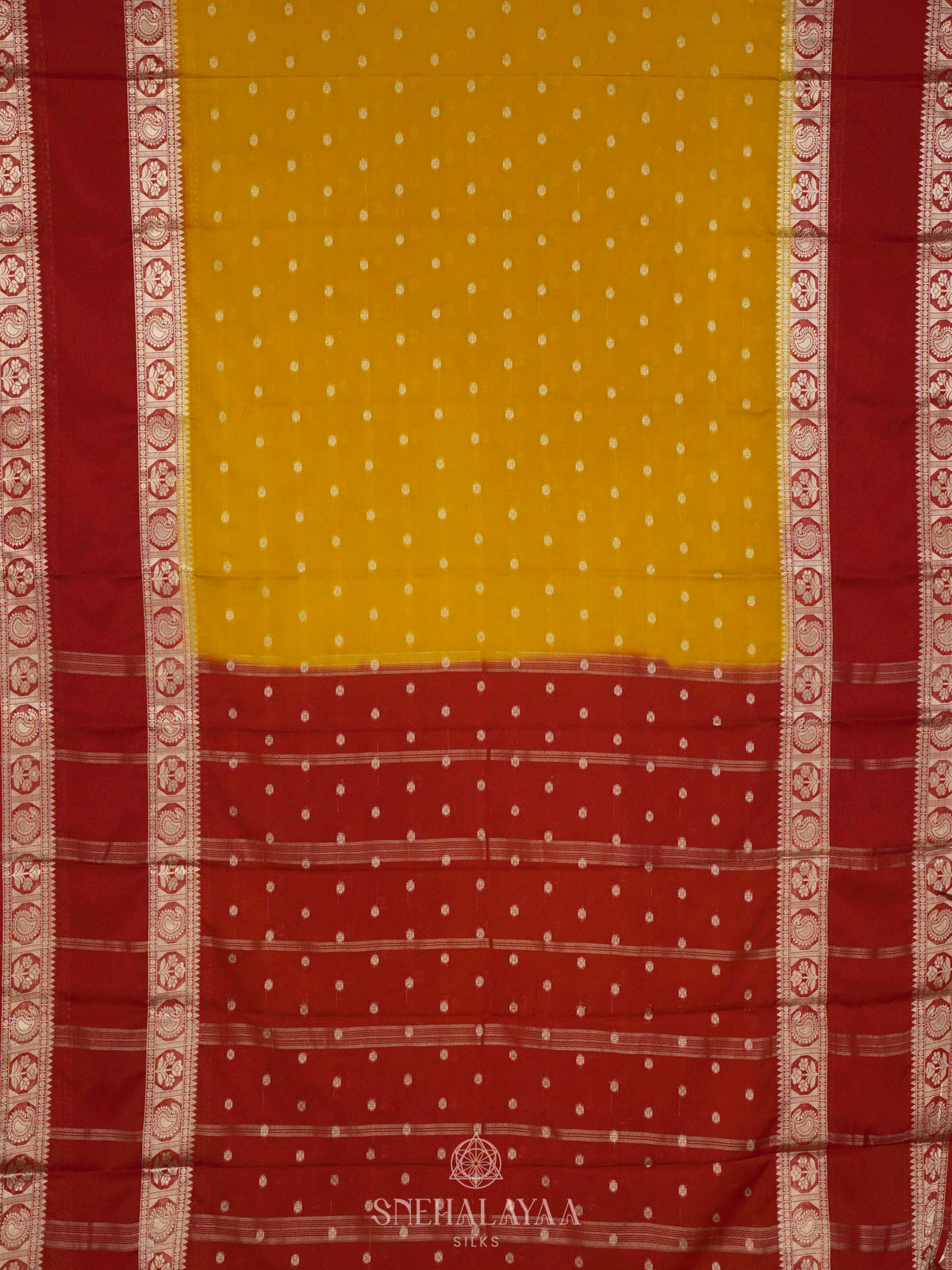 Mango Yellow Mysore Silk Saree