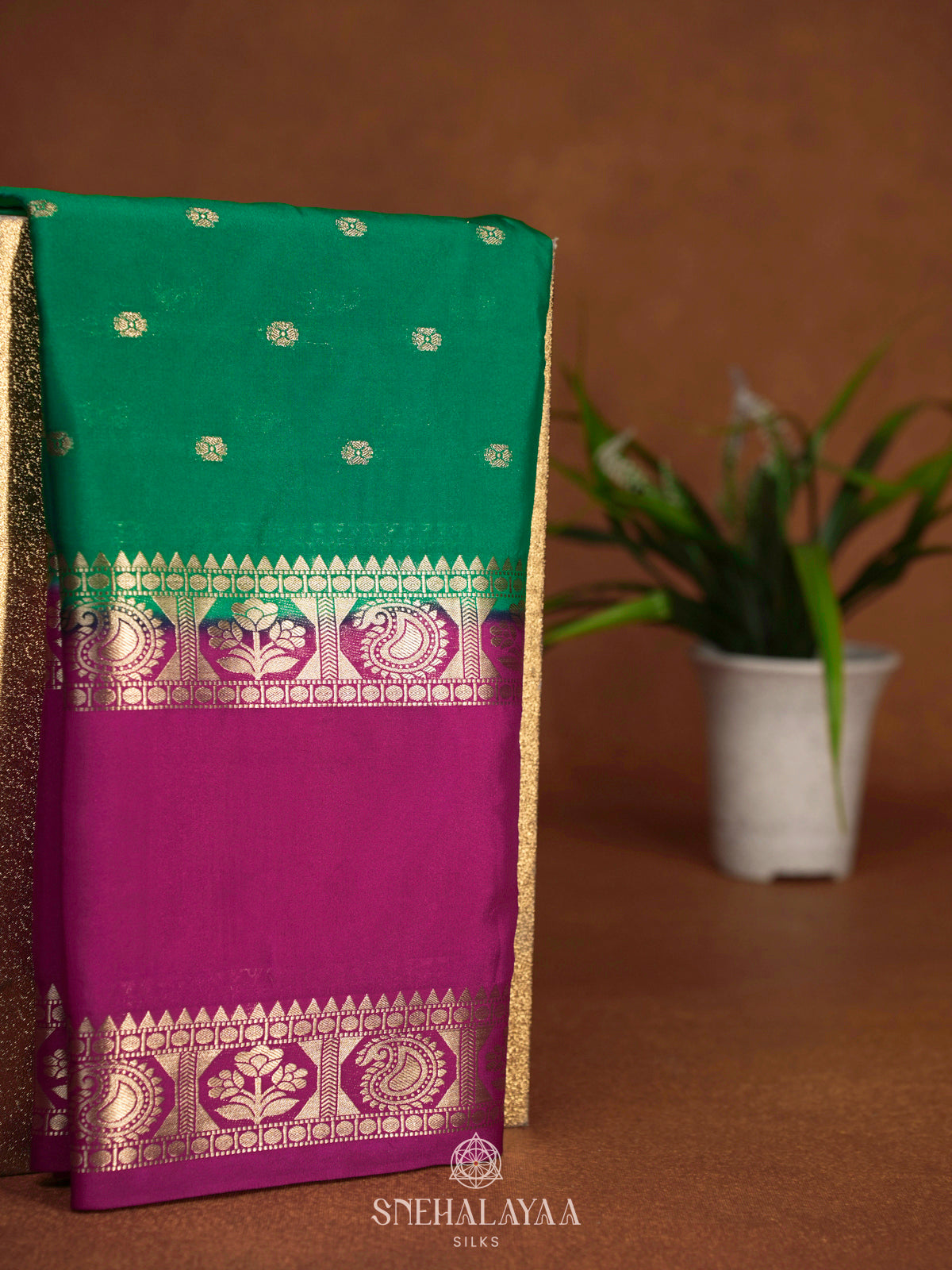 Green Mysore Silk Saree