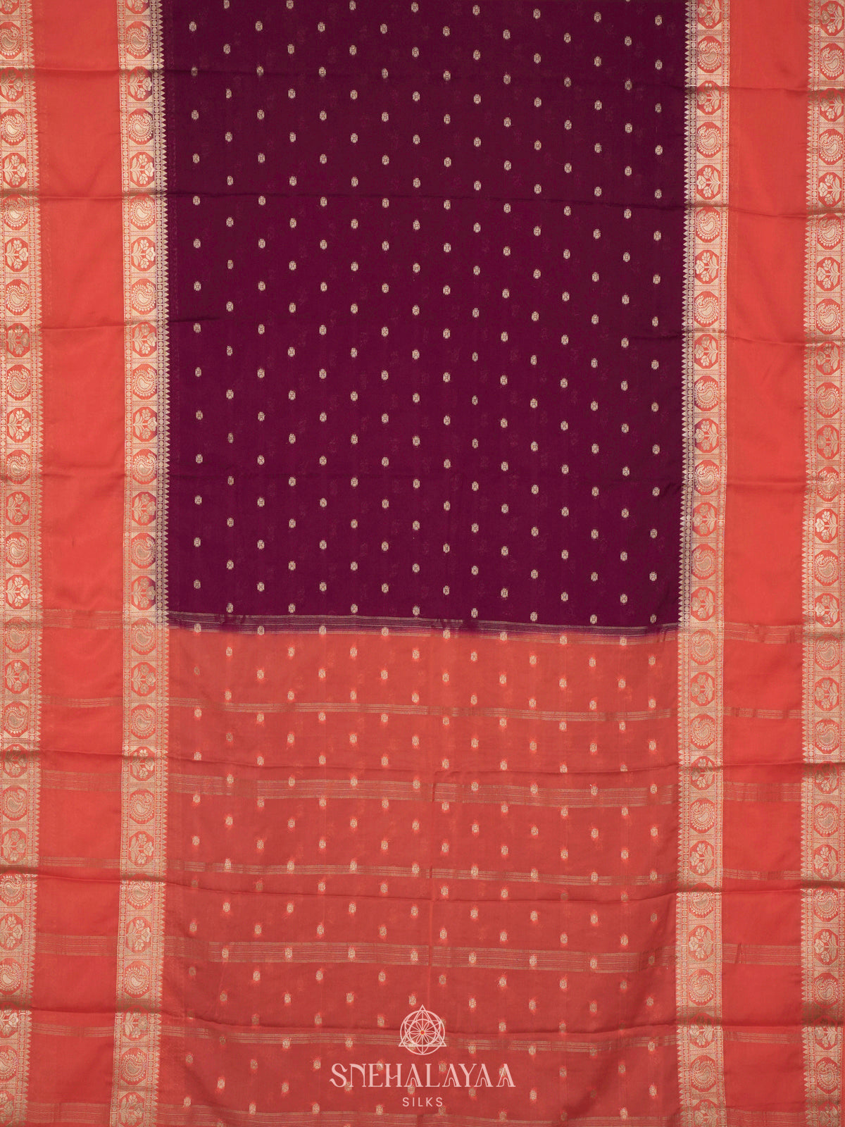 Magenta Mysore Silk Saree