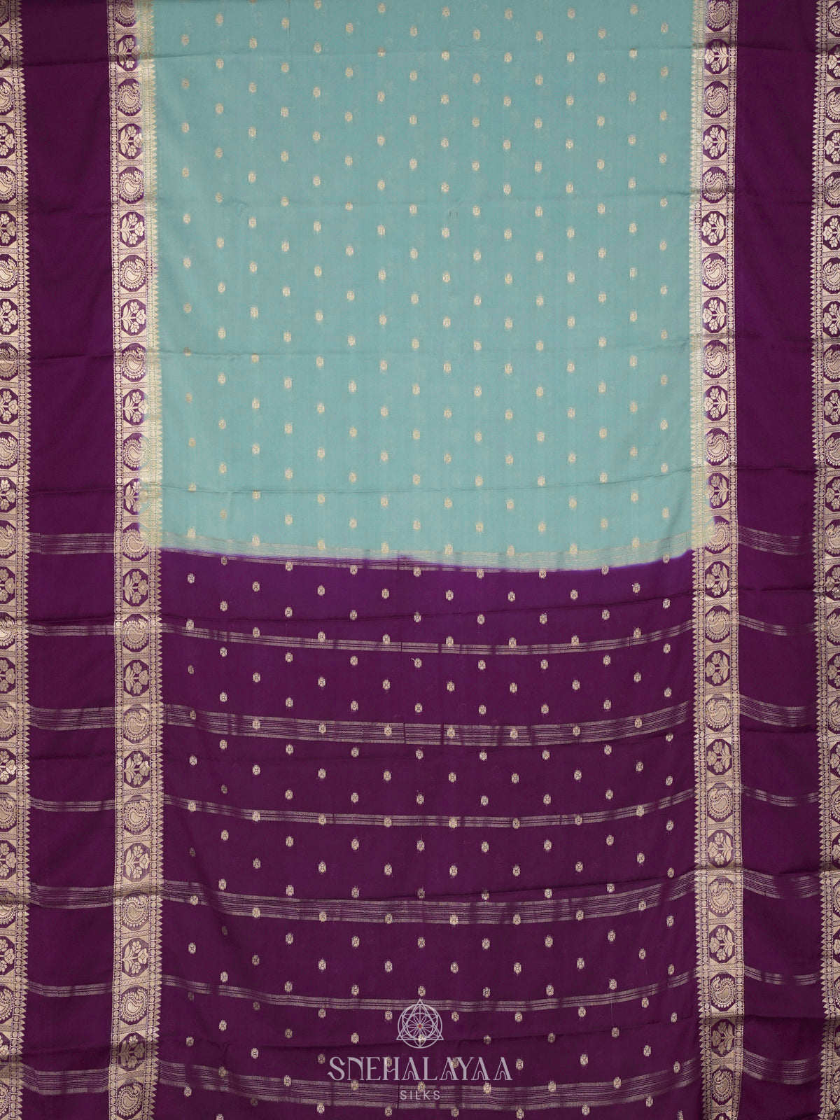 Mint Green Mysore Silk Saree