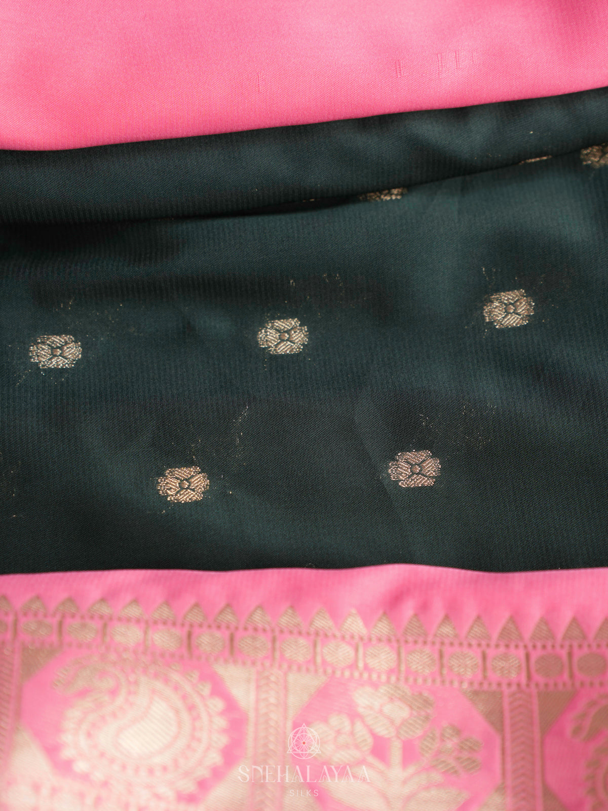 Forest Green Mysore Silk Saree