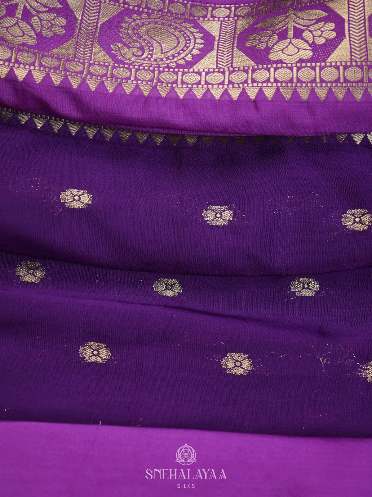 Purple Mysore Silk Saree