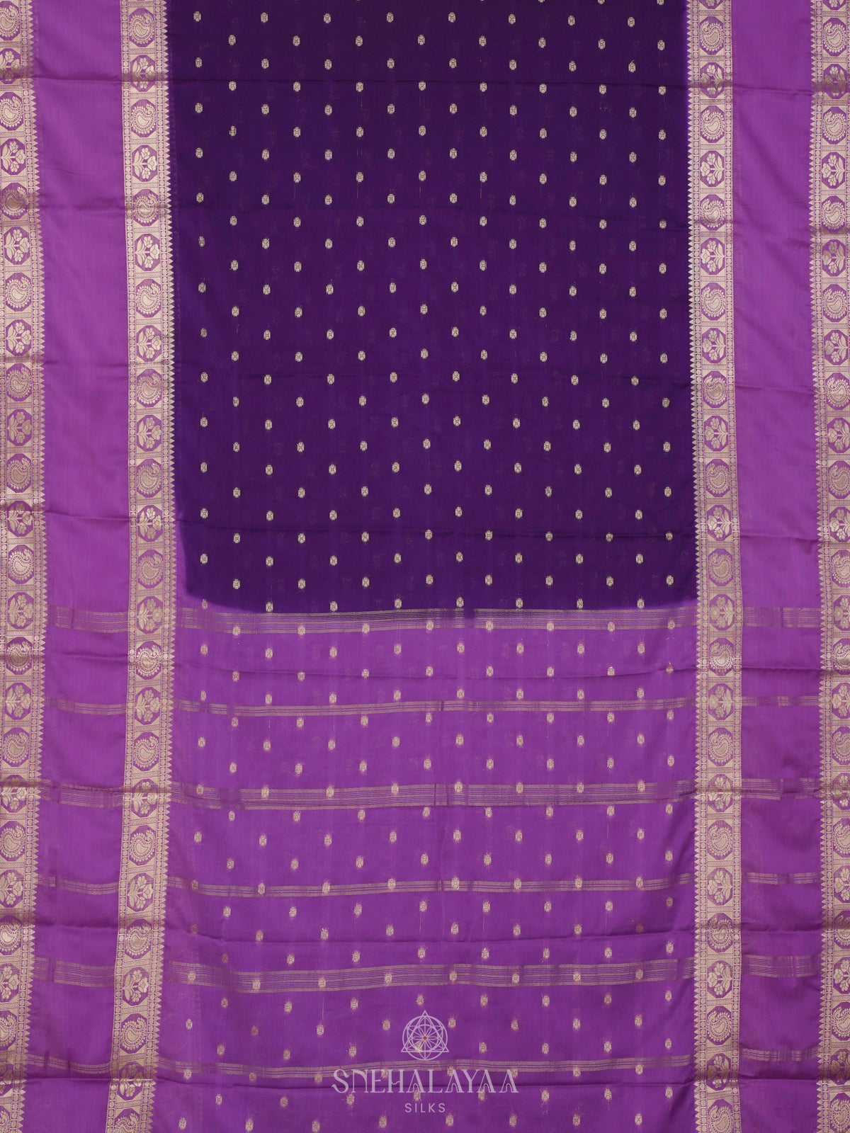 Purple Mysore Silk Saree