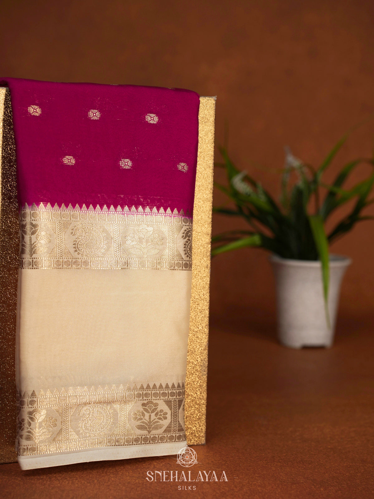 Pink Mysore Silk Saree