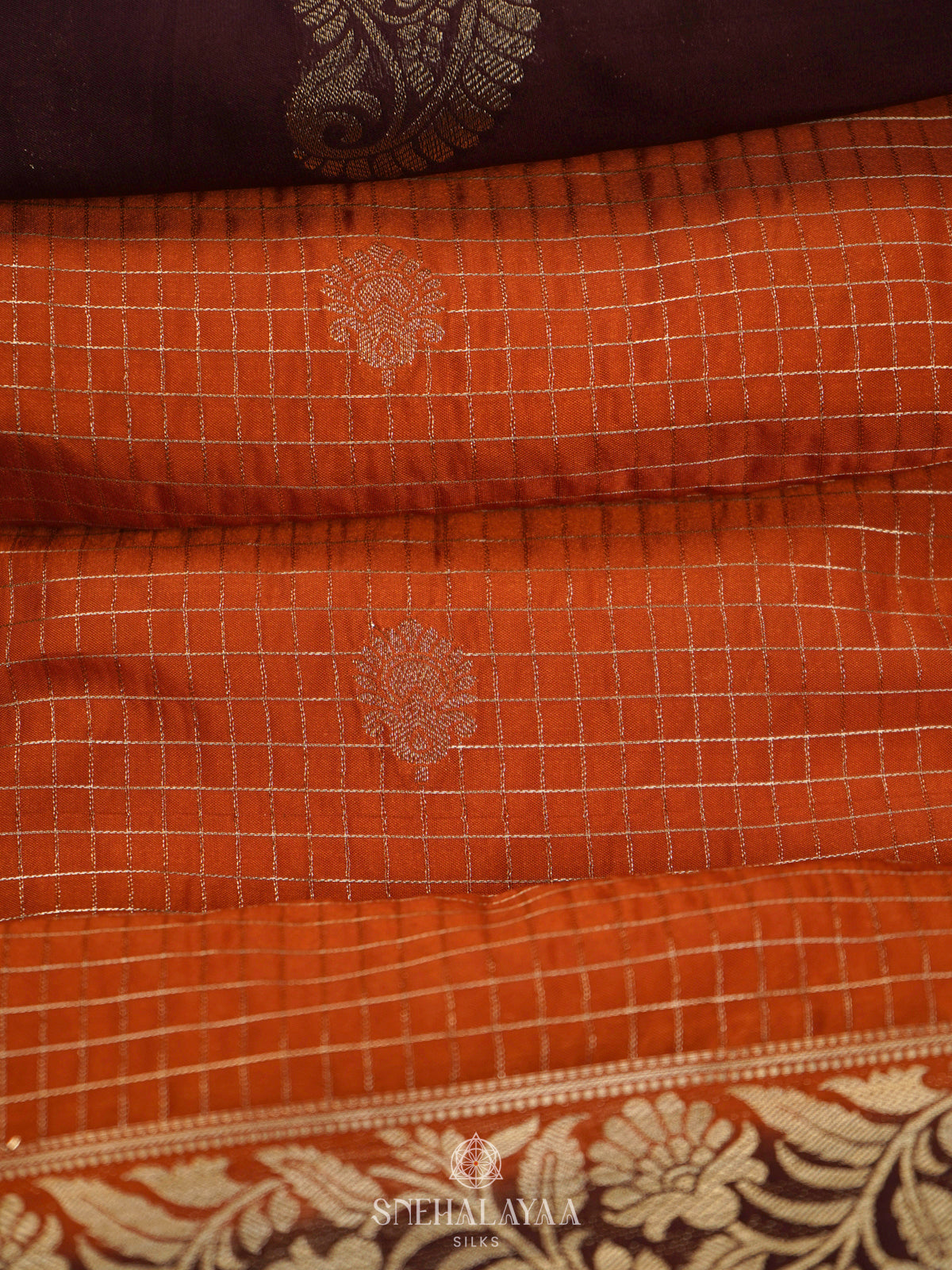 Orange Mysore Silk Saree