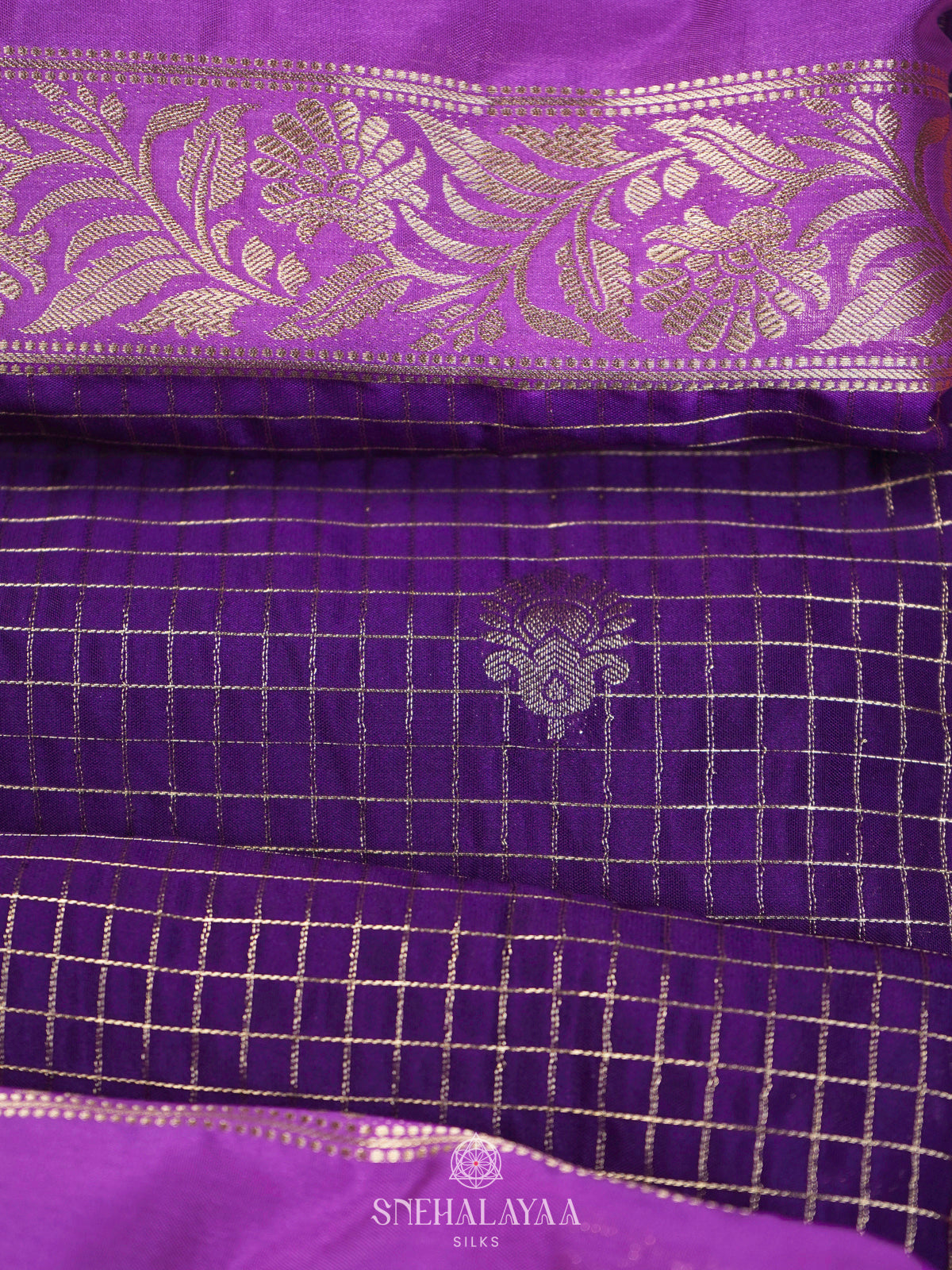 Violet Mysore Silk Saree