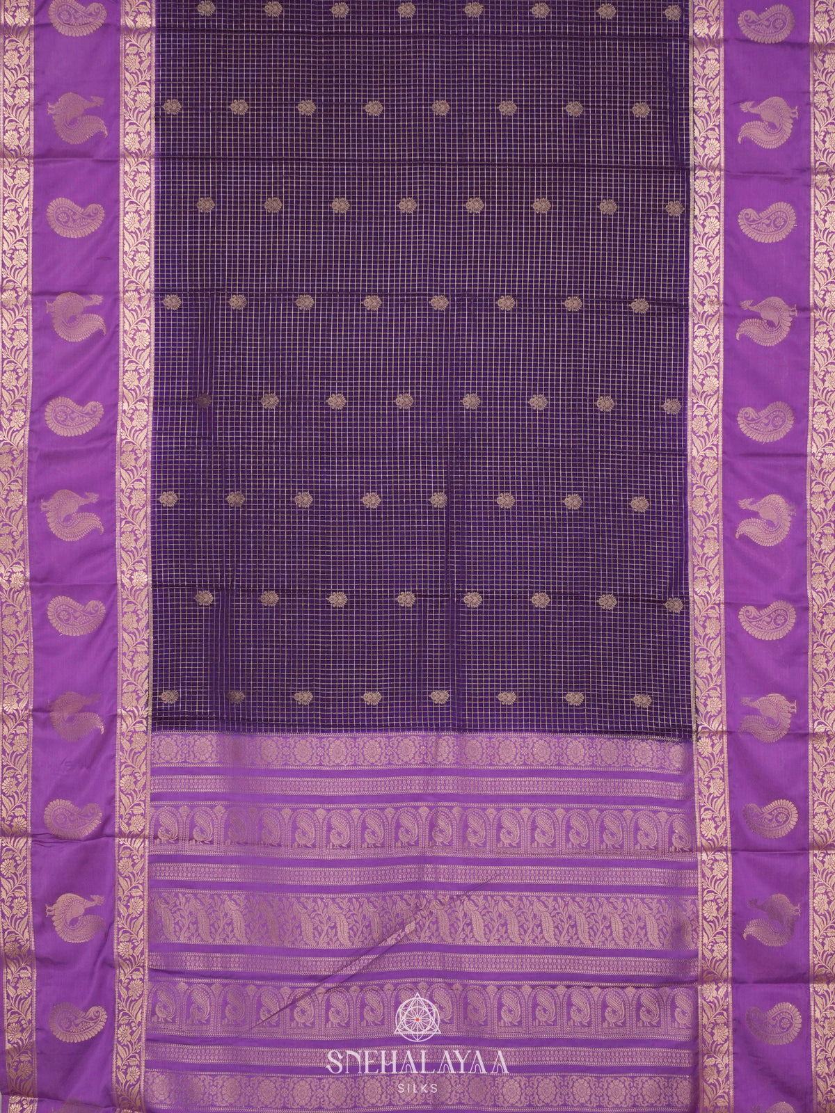 Violet Mysore Silk Saree