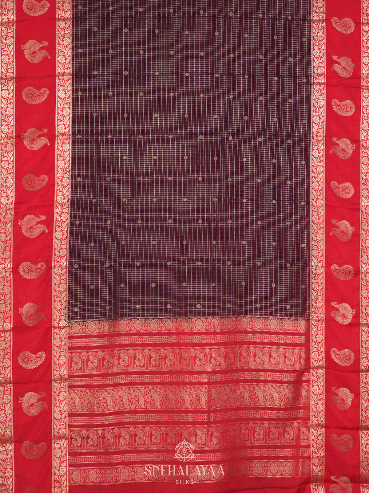 Brugundy Mysore Silk Saree
