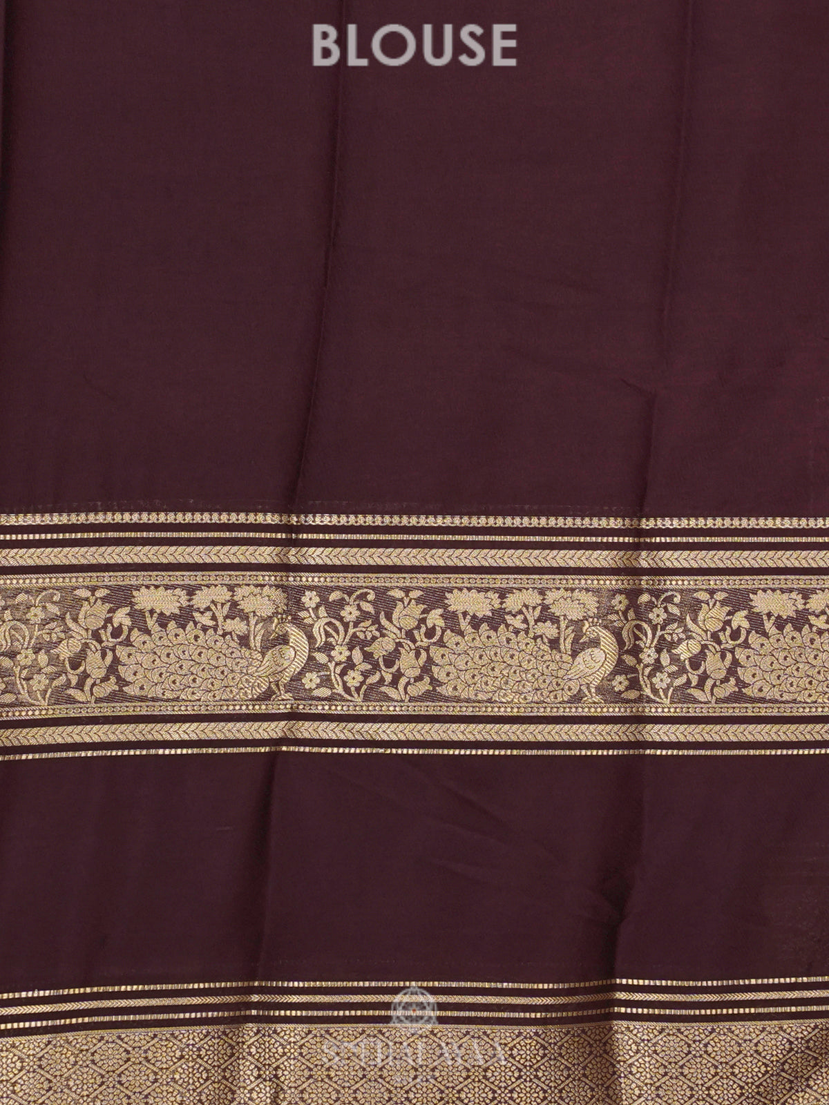 Burnt Orange Mysore Silk Saree