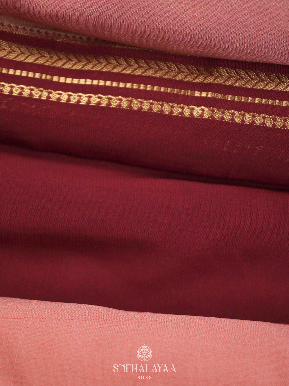 Maroon Mysore Silk Saree