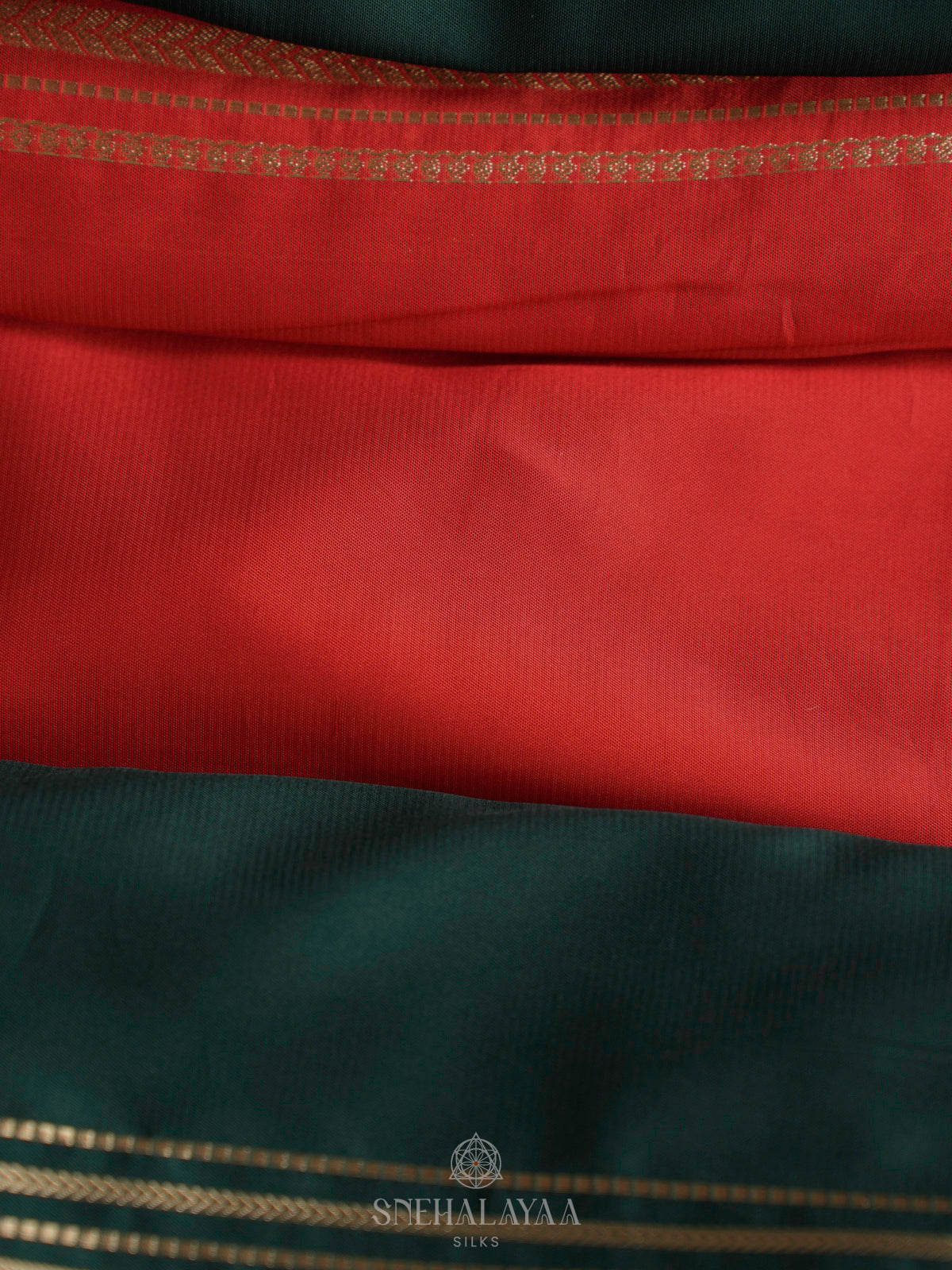 Red Mysore Silk Saree