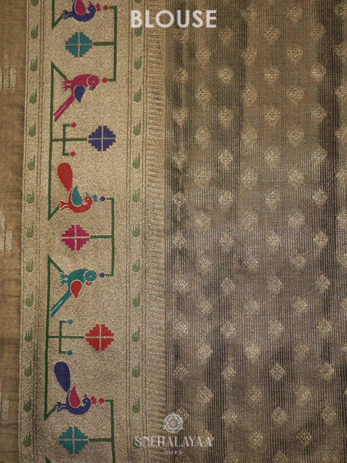Pale Green Tissue Paithani Saree