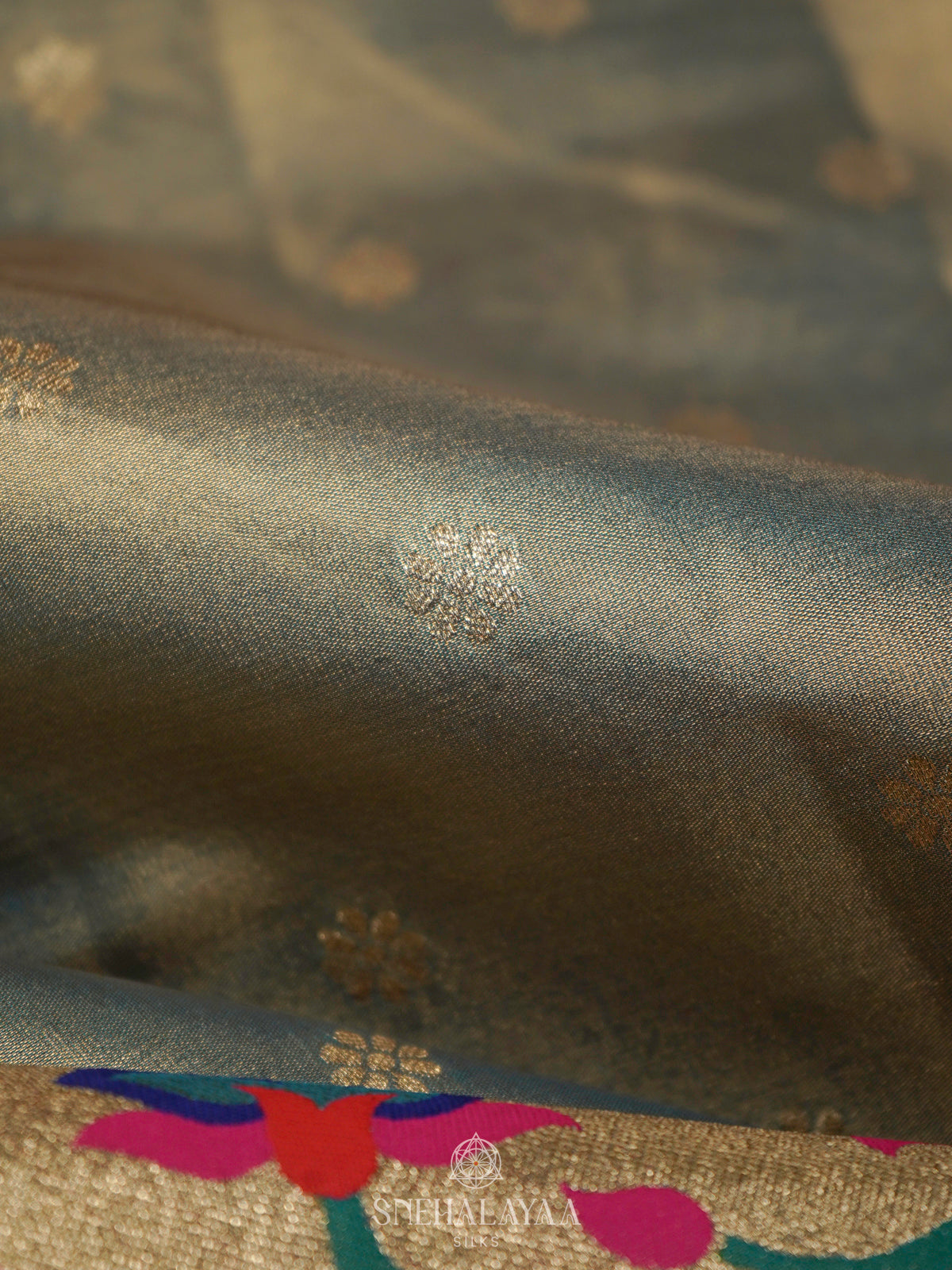 Pale Green Tissue Paithani Saree