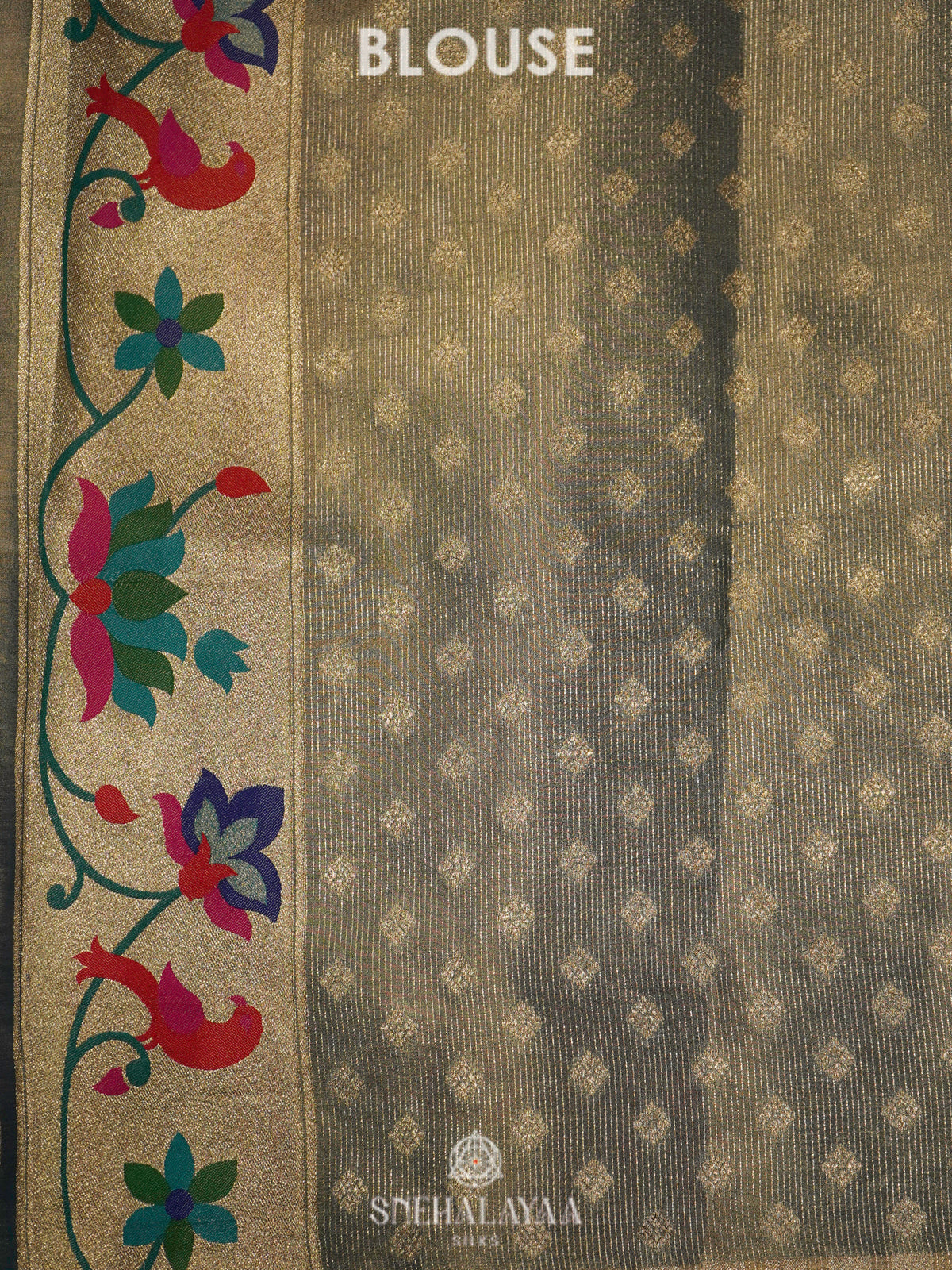 Pale Green Tissue Paithani Saree