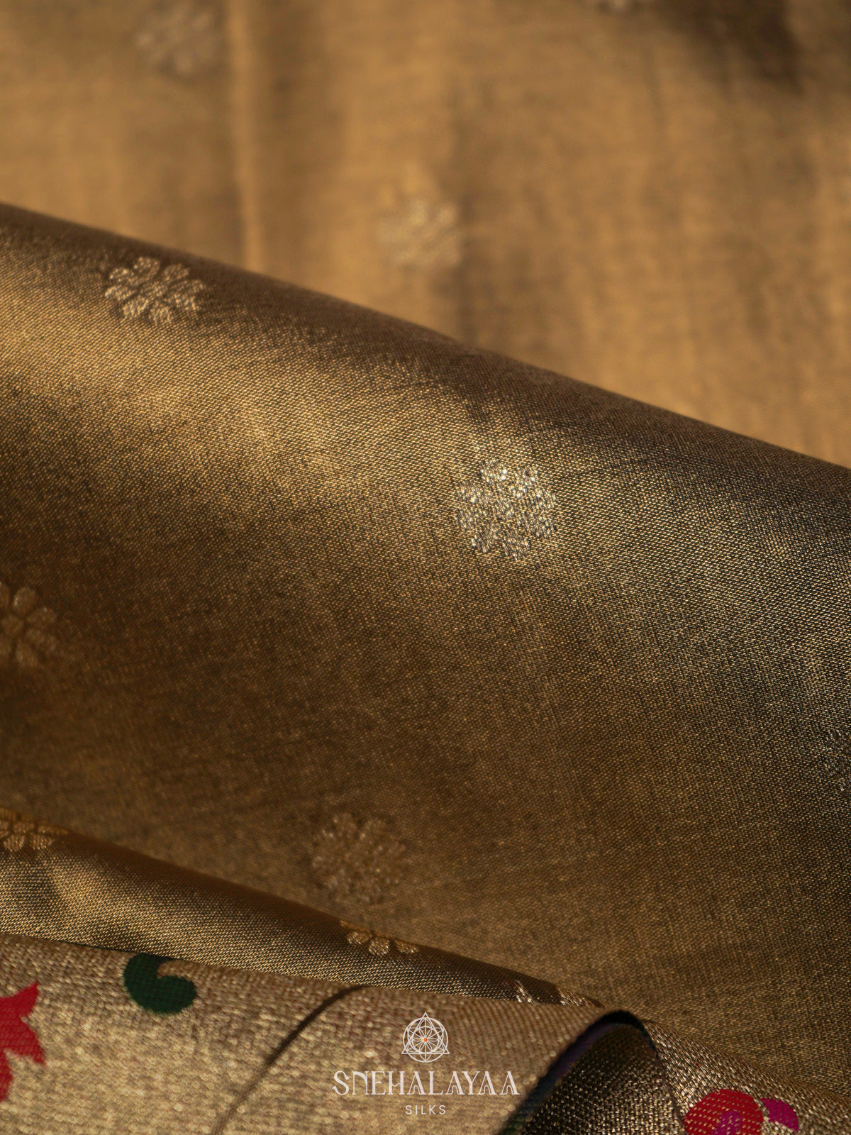 Antique Gold Tissue Paithani Saree
