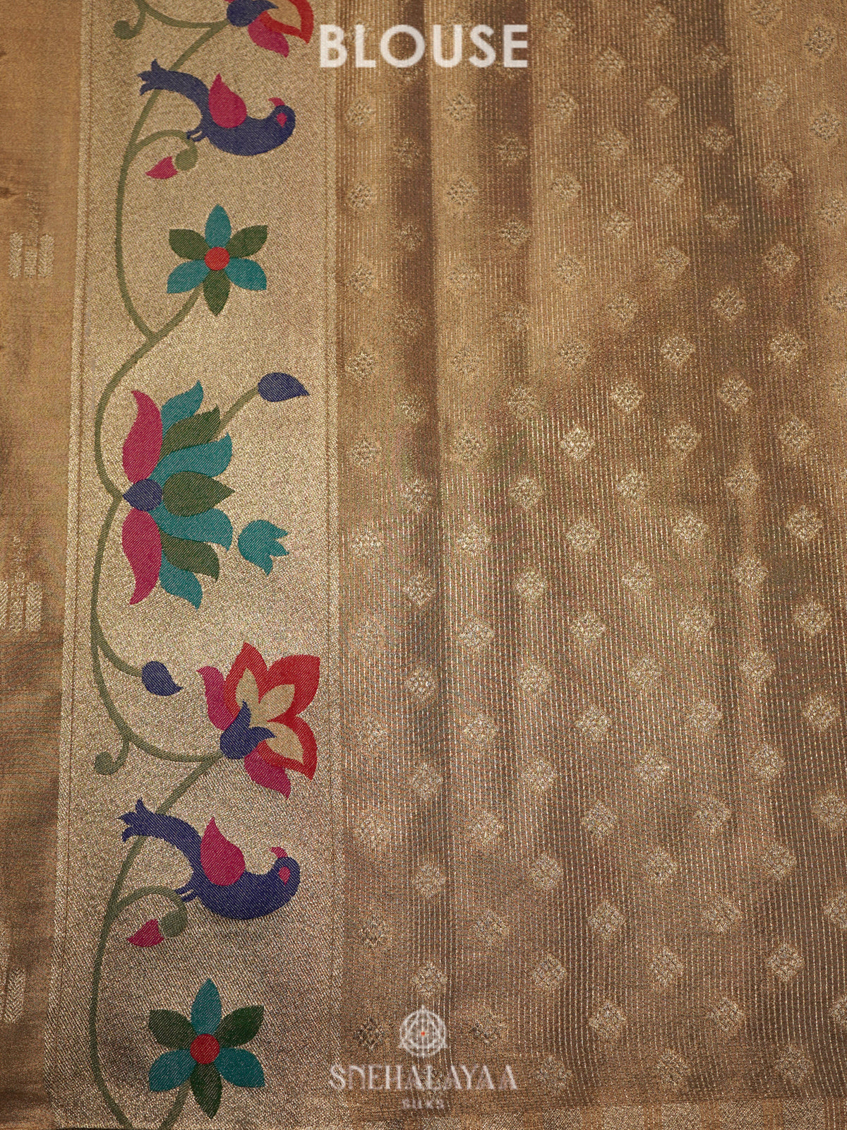 Pale Yellow Tissue Paithani Saree