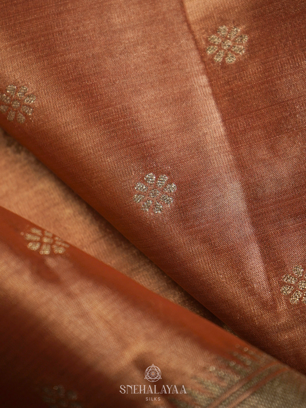 Peach Tissue Paithani Saree