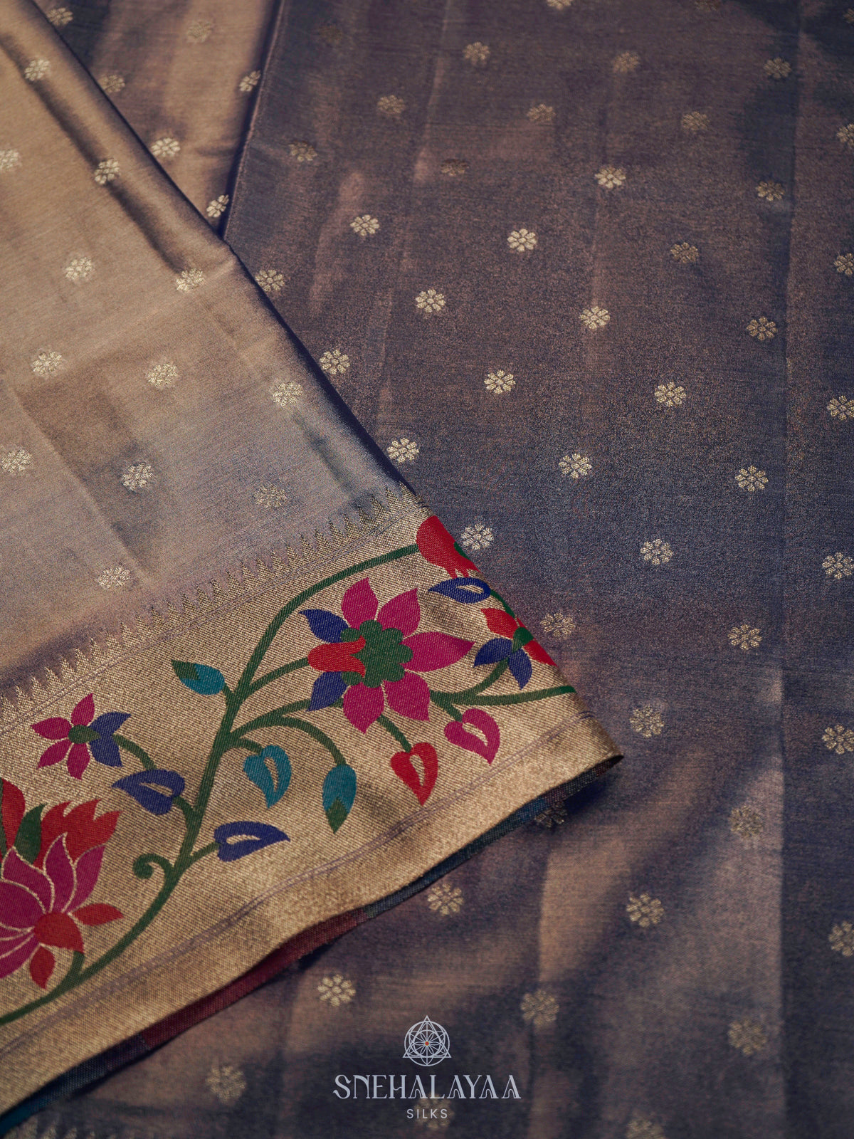 Lilac Tissue Paithani Saree